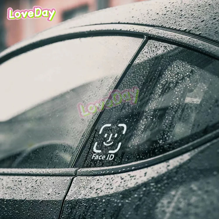 

Face ID Facial Recognition Sticker Funny Car Sticker Decal Creative Auto Window Glass Door Decals Vinyl Car Modification Sticker