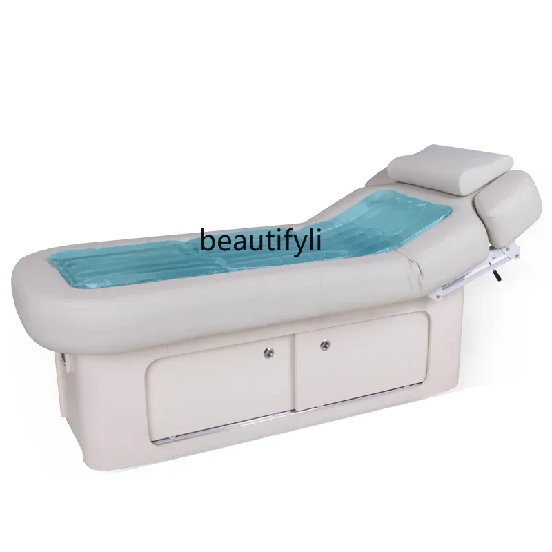 

New Light Luxury Electric Beauty Spa Bed Beauty Salon Special Multi-Functional Solid Wood Massage Couch Heating