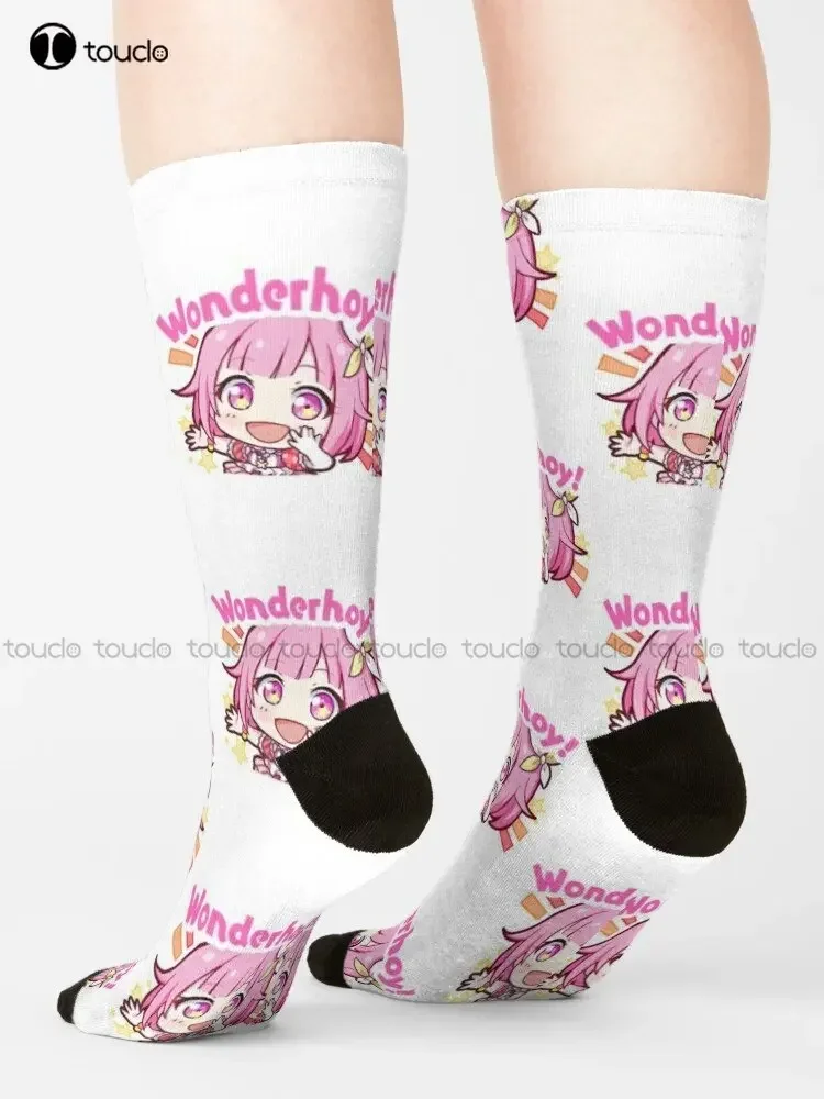 Project Sekai Anime Otori Wonderhoy Stamp Socks Fun Socks For Men Personalized Custom Unisex Adult Teen Youth Socks Funny