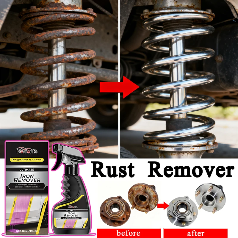 

Automotive Car Rust Remover Spray for Wheel Rim Exhaust Pipe Metal Restoration Heavy Duty Rust Cleaner Anti-Rust Solution