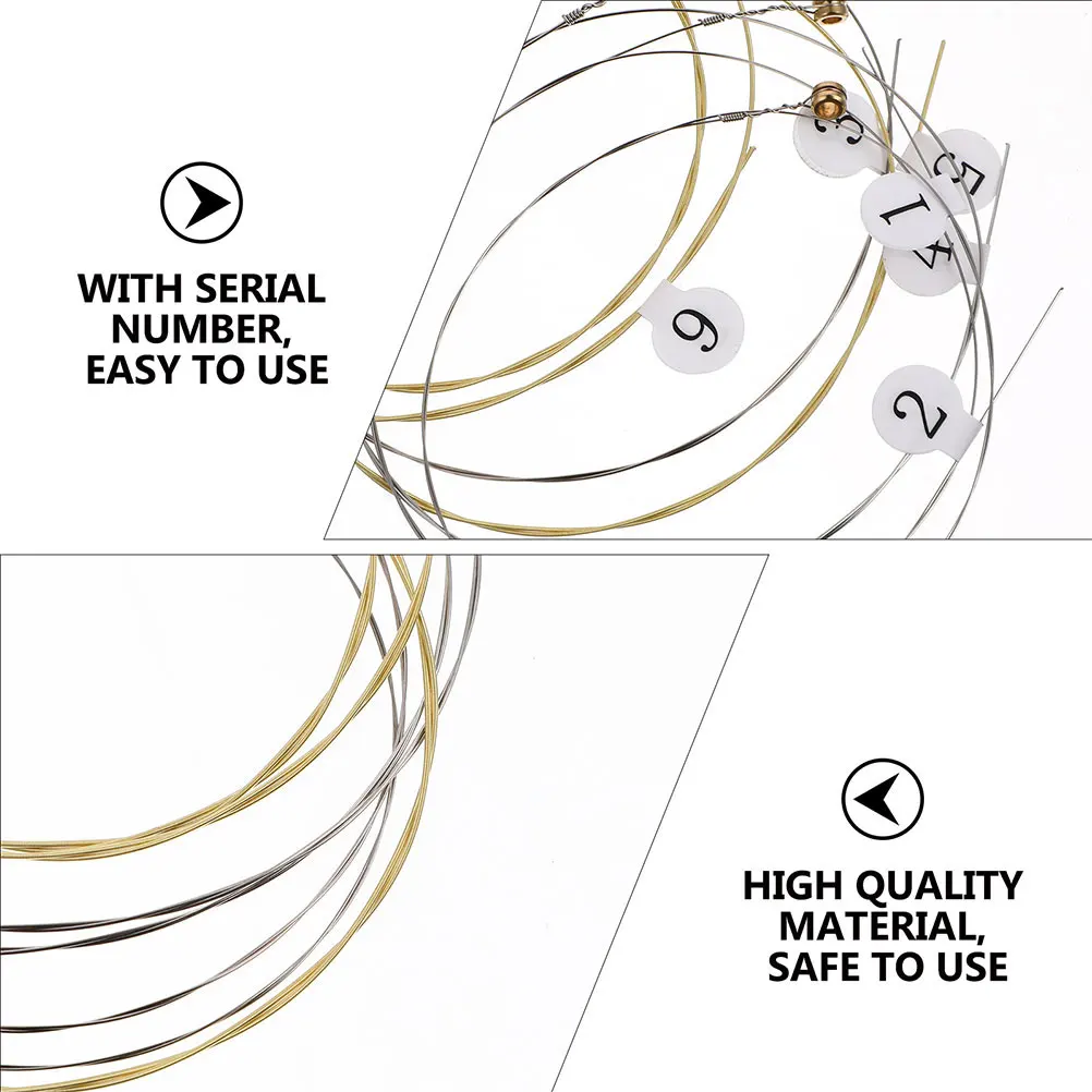 

19 Pcs Harp Strings Stringed Musical Instruments Lyre Parts Harp-strings Steel Replacement Accessories