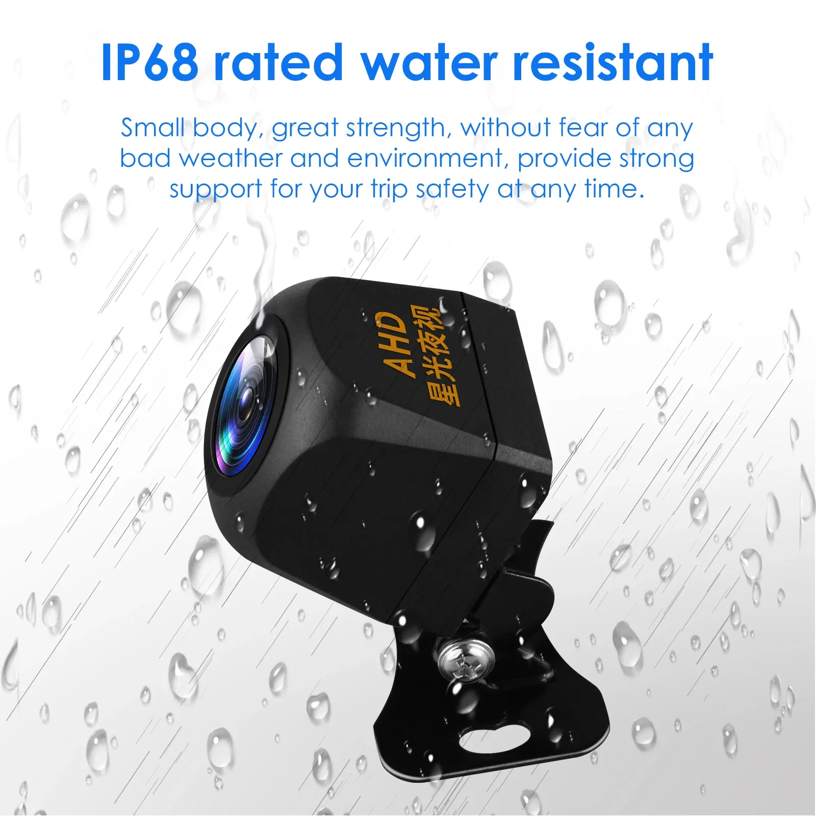 170 Degrees Angle Starlight Night Vision 720P HD Reversing Camera Universal Car Packing Assistance  IP68 Rated Water Resistant