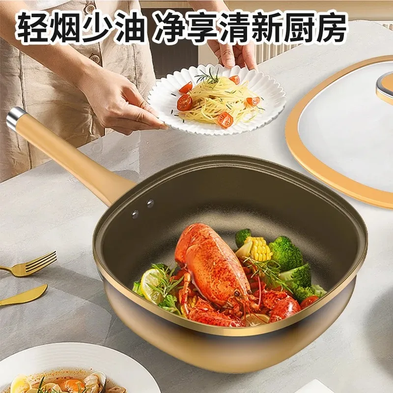 Handiness Iron frying pan Steamer Pots and pans set Kitchen cookware Refined iron cooking pot non stick Wok Steak Frying pan