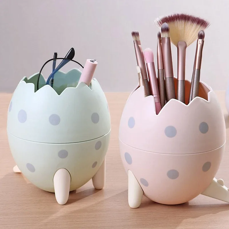 Creative Dinosaur Egg Shaped Pen Holder School Office Desktop Organizer Kawaii Multifunctional Organizer Cute Desk Decoration