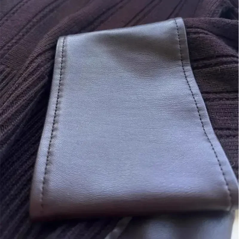 女性のカジュアルなポロネックニットセーター,スプライスウールセーター,多用途のストライプニット,新しいデザイン,秋,2020