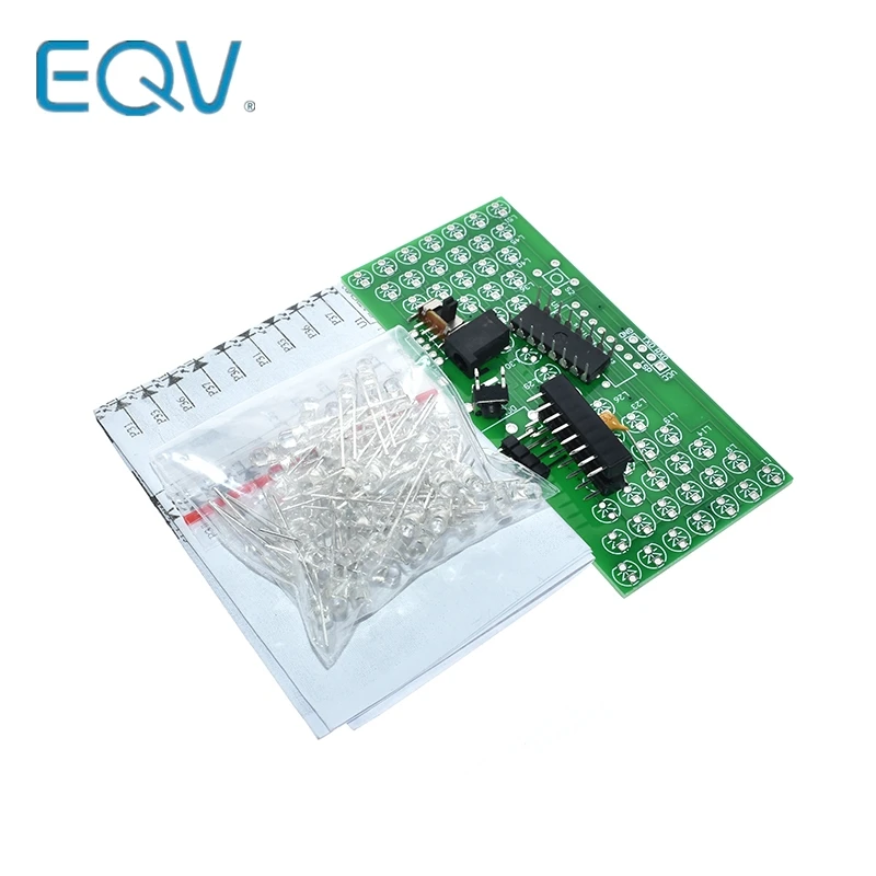 5V Electronic Hourglass DIY Kit Funny Electric Production Kits Precise With LED Lamps Double Layer PCB Board 84*40mm