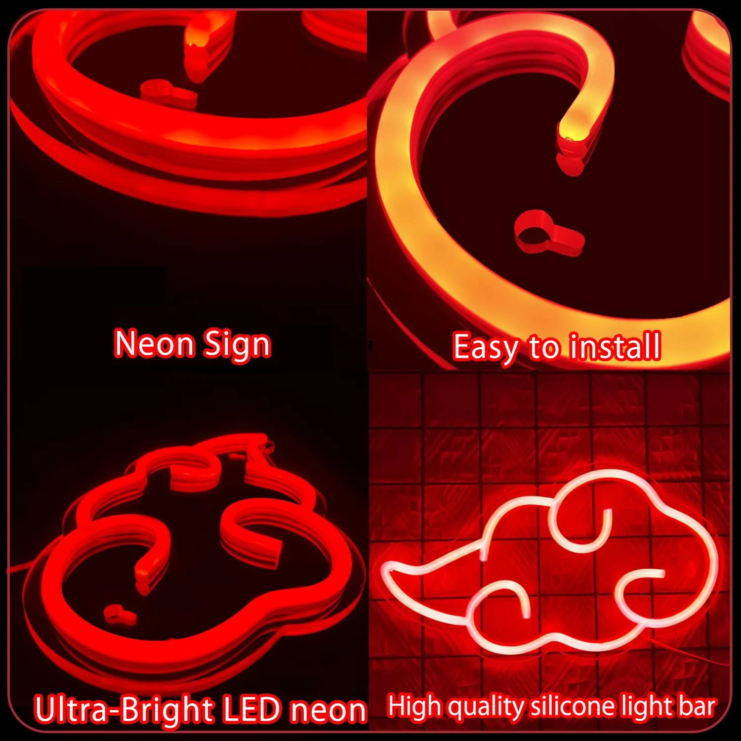 Anime Neon Sign, LED for Wall Decor,Gaming Neon Sign Wall Signs USB Night Neon Light for Bedroom Game Room Man Cave Party