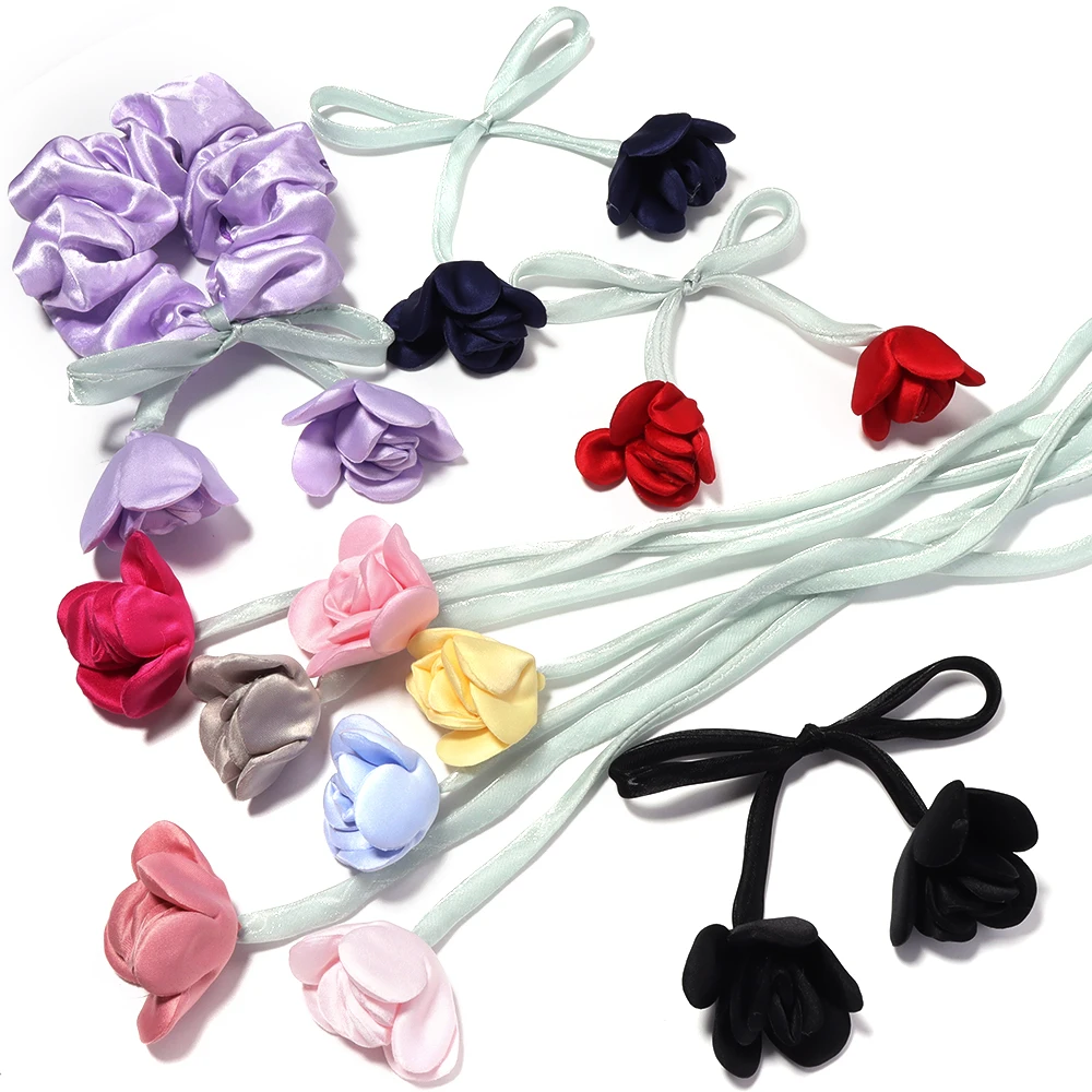 5 Stück bunte, doppelseitige Rosenblüten-Dekorationsaufnäher für DIY-Rock, Kleidung, Rucksack, Anhänger, Kopfschmuck, Dekorationszubehör – Detail 4