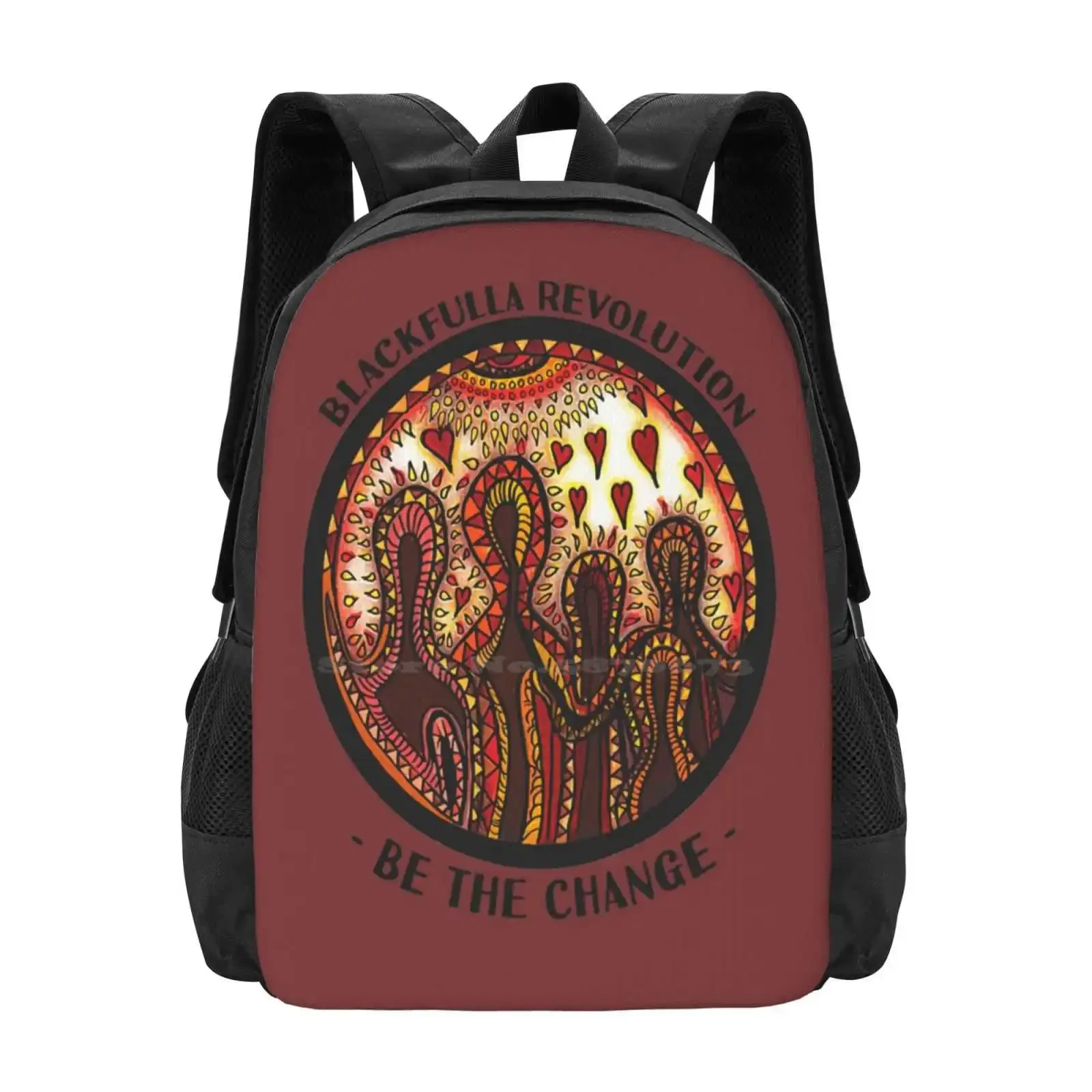

" Be The Change " Blackfulla Revolution | By C.jetta Hot Sale Backpack Fashion Bags Blackfulla Revolution Bfr Deadly Aborigina
