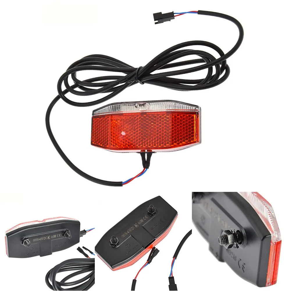 

WUXING 6-48V Electric Bicycle Ebike LED Rear Light TailLight Lamp Water Proof Lights Bike Lamp Lantern Accessories