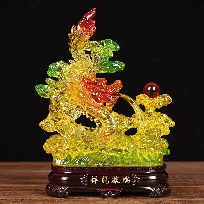 Fengshui Wealth Xianglong Xianrui Zhaocai Decoration Home Living Room Tv Cabinet Wine Cabinet Decor Housewarming Gifts Ornaments