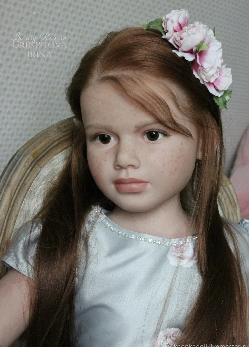 

EGO 45inch 4kg Reborn Baby Big Girl Gabriella Hand-Rooted Hair Painted Finished Huge Girl With Cloth Body
