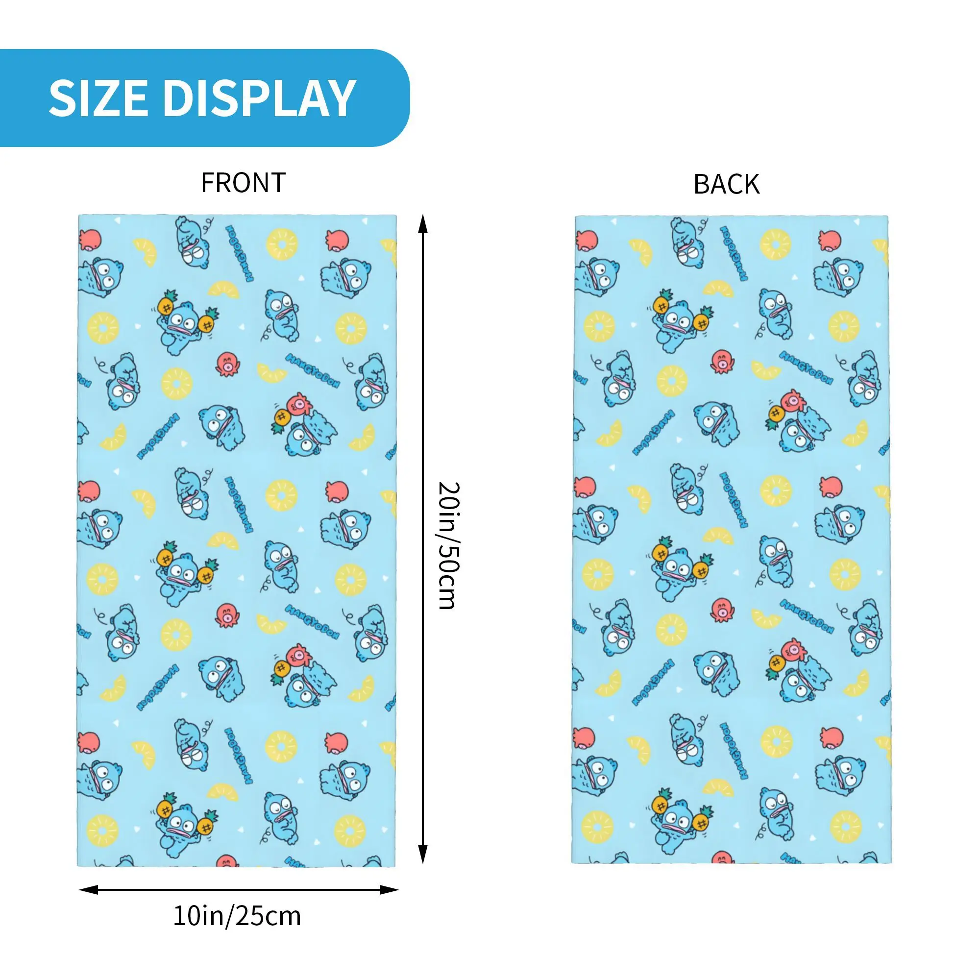 Hangyodon Bandana Neck Gaiter UV Protection Face Scarf Cover Women Men Ugly Fish Kawaii Cartoon Anime Headband Tube Balaclava