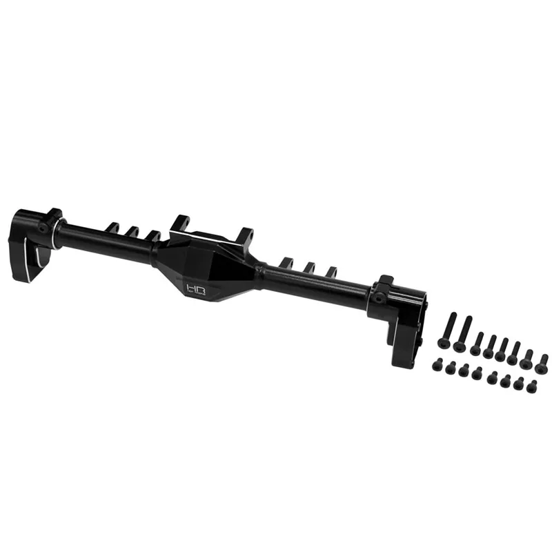 Hot Racing AUTB1301 Black Alum Rear Axle Case 69.5g Capra 1.9 UTB, Direct Fit Replace AXI232005, No 3rd Member