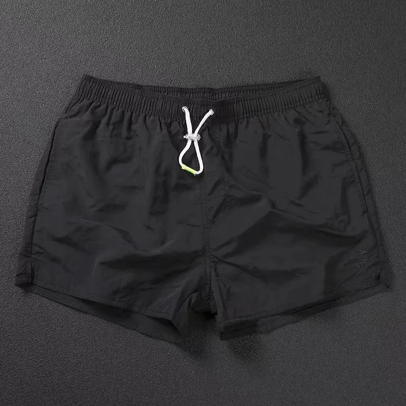 

Мужские летние тонкие шорты для бега длиной до колена, быстросохнущие, повседневные, спортивные, универсальные, пляжные шорты