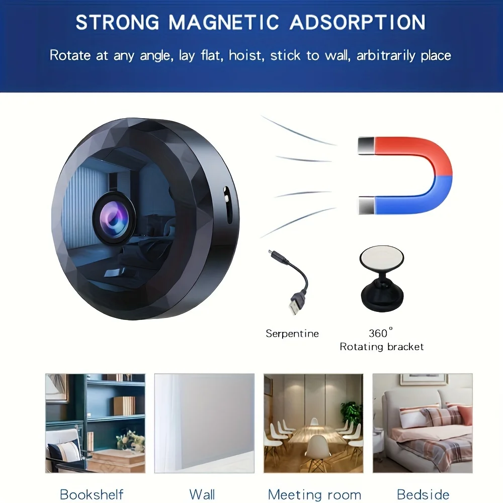 Wireless Mini WiFi Security Camera with Night Vision Motion Detection Rechargeable Battery Easy to Mount & App-Controlled 2026 view 4