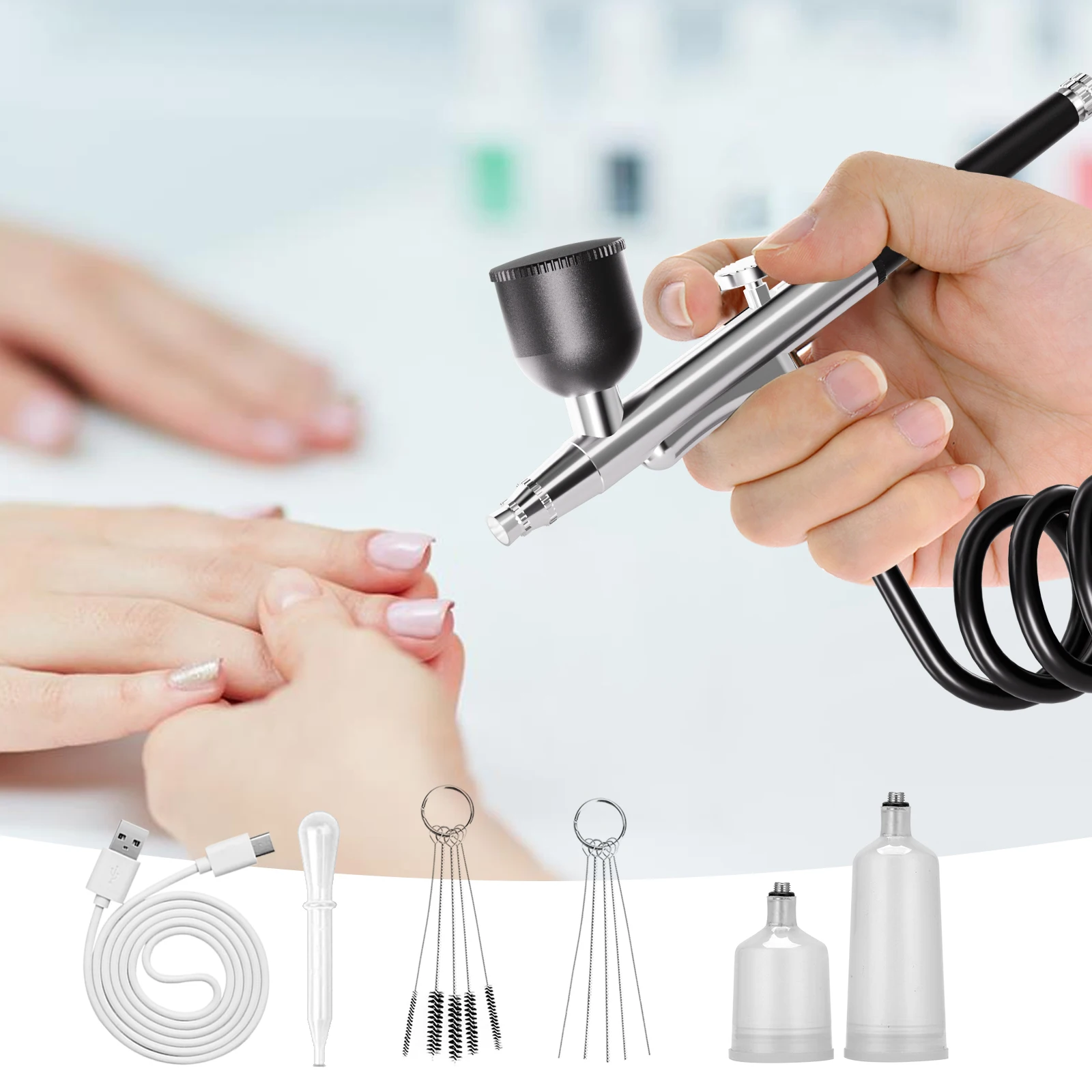 Draadloze airbrushset met comp - Heat Gun Paint Strip recensie en prijs