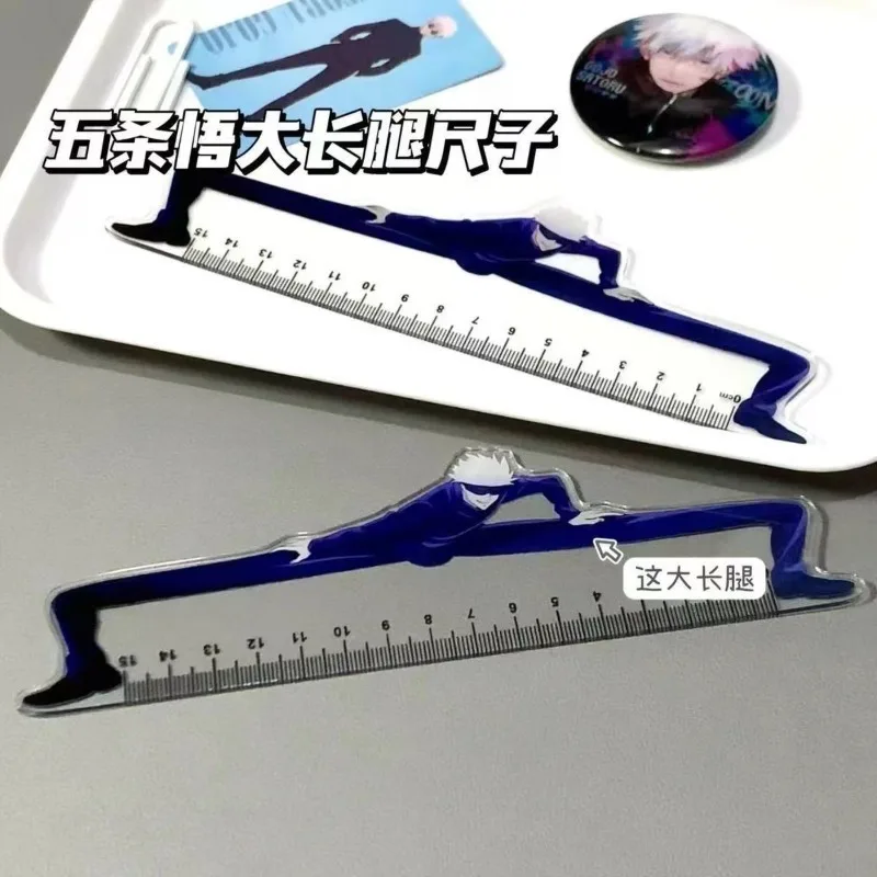 

Линейка-фигурка Сатору Годжо из Jujutsu Kaisen, 15 см, прозрачная пластиковая, прямая, в стиле японского аниме, канцелярские принадлежности для студентов, подарок