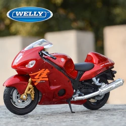 Welly 1:18 Suzuki Hayabusa GSX 1300R Die Cast Vehicles Collectible Hobbies Motorcycle Model Toys