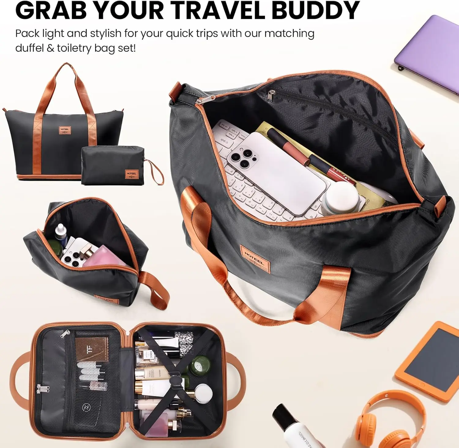 4 Piece Luggage Set Carry On ABS+PC Hard Shell Suitcase Travel Packing Box With Spinner Wheels & TSA Lock For Business ﻿Trip