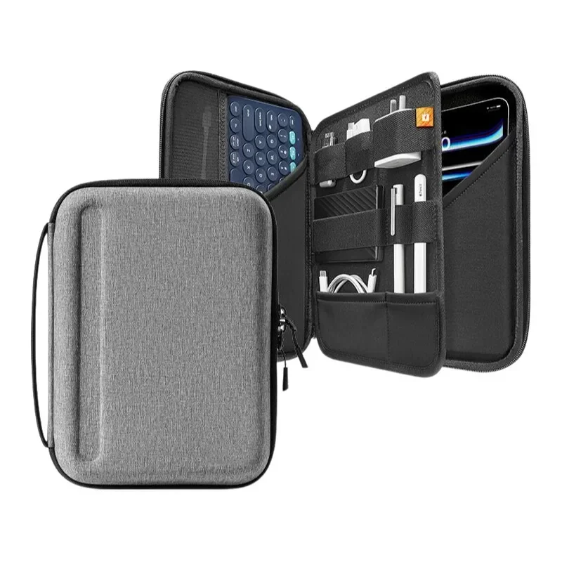 Shockproof Hard Shell Case for 13-inch Pad Featuring Accessories Organizer Pouch, Durable Protective Cover, Anti-Scratch