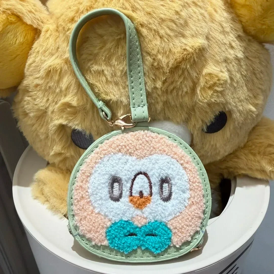 Daily Portable Storage Pokepeace Coin Purse Pikachu Piplup Rowlet Scorbunny Tandemaus Chenille PU Leather Wrist Pouch for Fans - view 6
