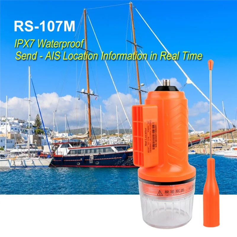 RS-107M Marine Boat Net Position Meter Send AIS Location Information IPX7 Waterproof GPS Anti-Lost Tracker/Locator