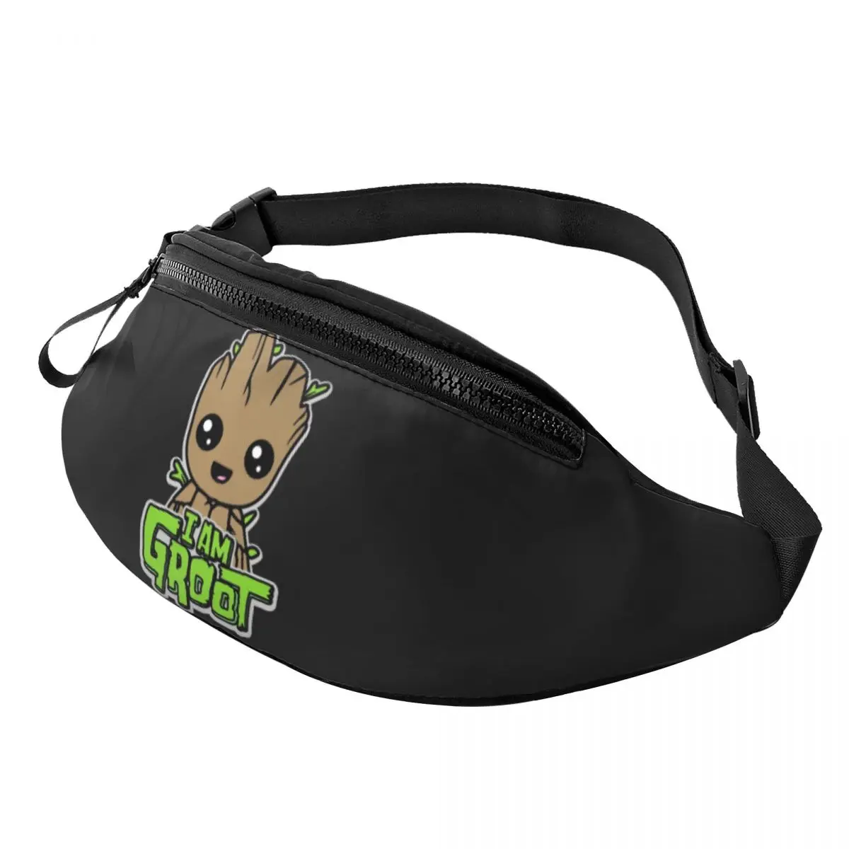 

Custom Kawaii Cartoon Groot Graphic Fanny Pack Women Men Crossbody Waist Bag for Traveling Phone Money Pouch