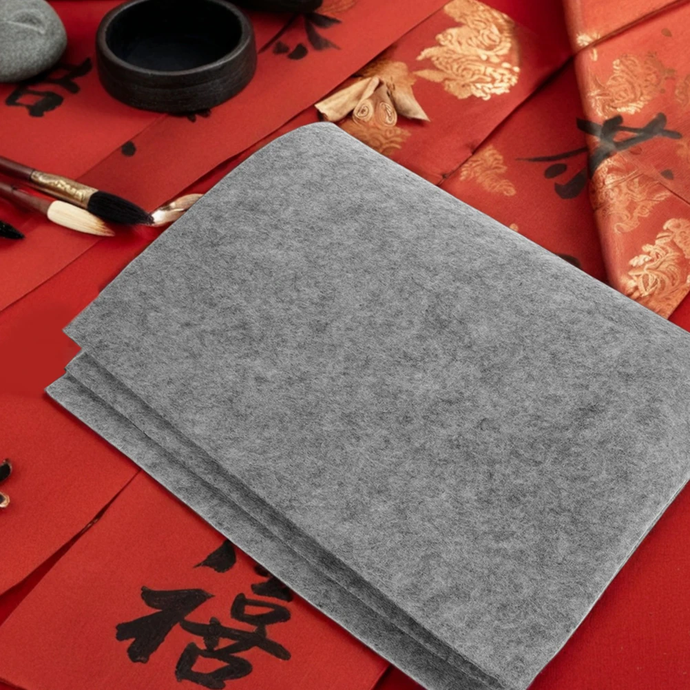 2Pcs Calligraphy Felt Mat Sturdy Thick Resistant Surface for Chinese Painting Writing Practice Xuan Paper Art Desk