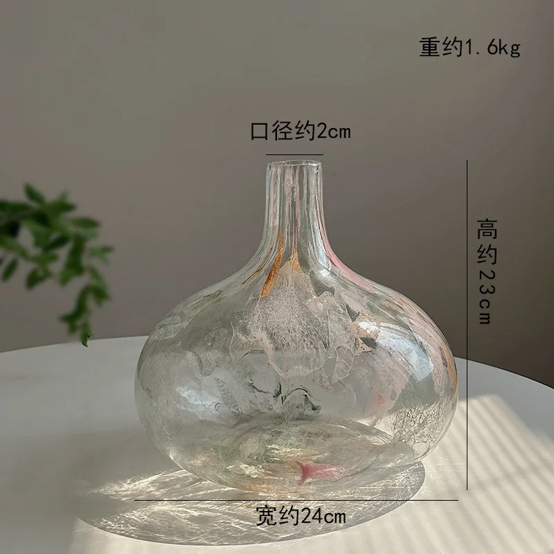 Zml glass vase - creative hand-painted hydroponic home decor - water-grown floral arrangements - chinese style