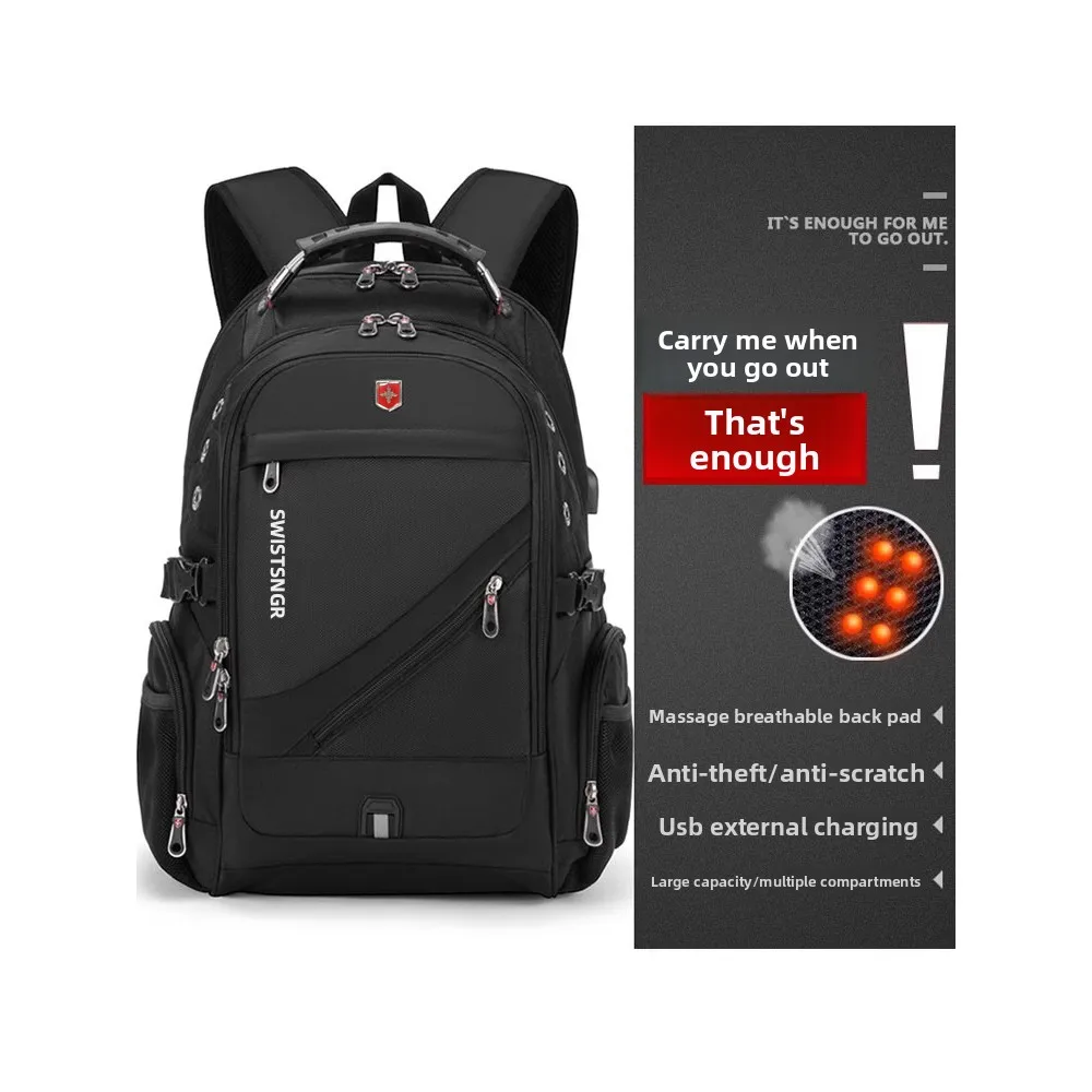 

2025 Waterproof 17/20 Inch Laptop Backpack Men Airplane Travel Backpack Women Oxford Rucksack Male School Bag Modern Mochila