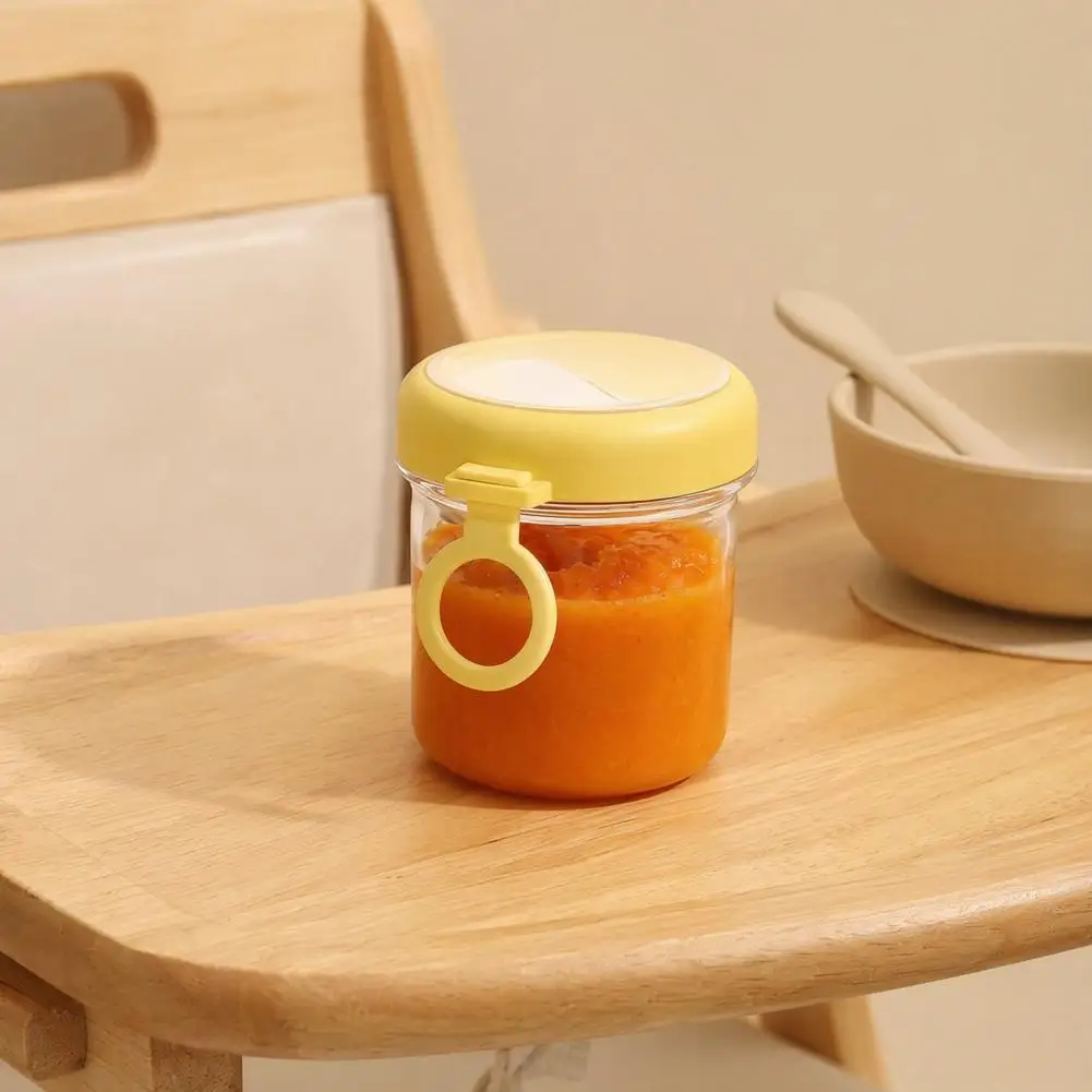 Dried Fruit Storage Jar Overnight Oats Glass Jar with Leakproof Lid Portable Hanging Loop Reusable Food Storage for Yogurt