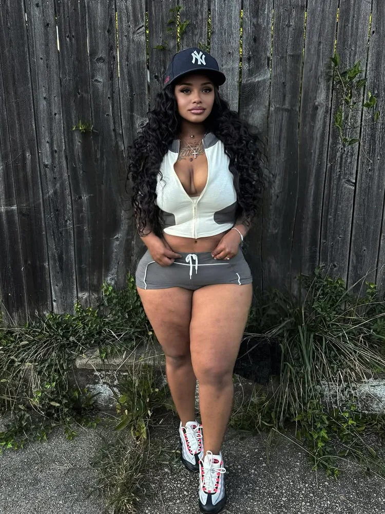 Yomesugar المرقعة رياضي 2 قطعة مجموعات النساء محب كم طويل المحاصيل الستر والسراويل الرباط مطابقة الخريف رياضية