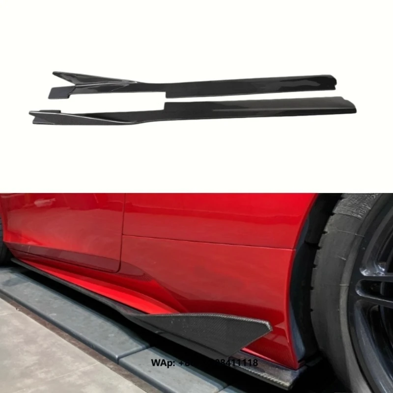 Carbon Fiber V-style Side Skirt Body Kit for 458 Italian Spider Modification