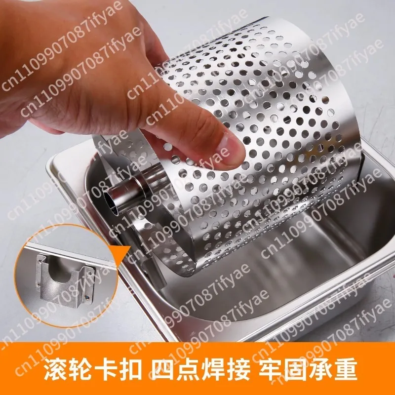 American hamburger stall tool butter roller burger shop stainless steel butter roller street stall dedicated and easy to use