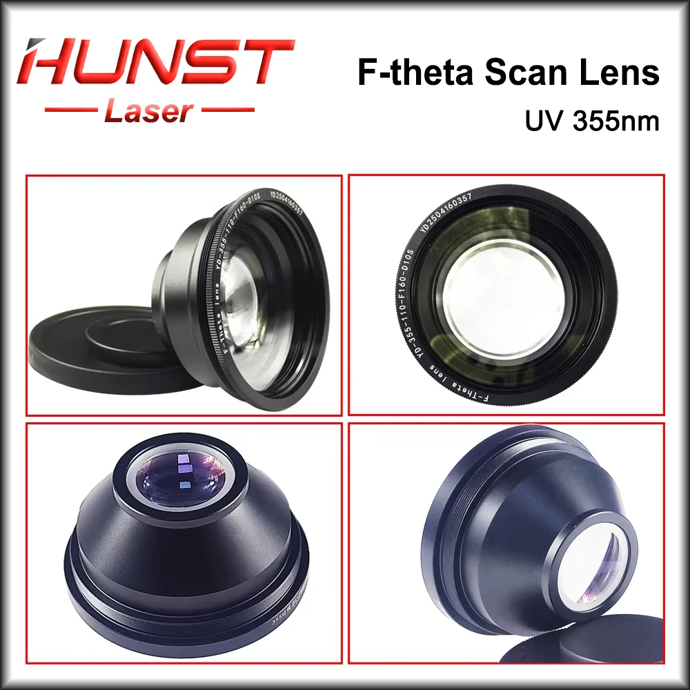 Hunst F-Theta 355nm UV Laser Scan Lens 70*70mm 110*110mm 175*175mm 200x200 300*300mm Field Mirror for UV Laser Engraving Machine