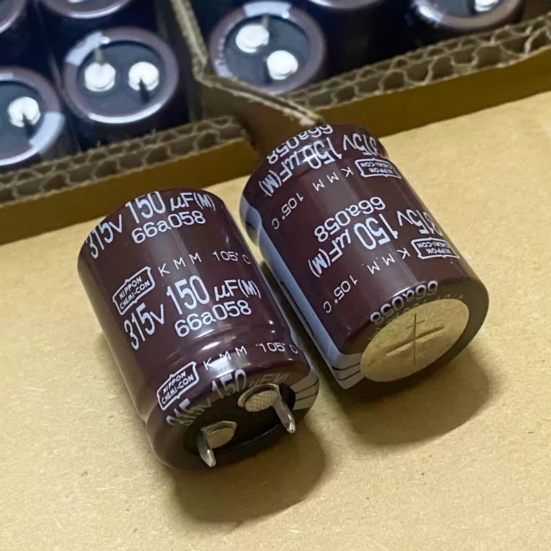 10-100pcs KMM 315V150UF 22x30 imported aluminum electrolytic capacitor hard pin EKMM3B1VSN151MP30S