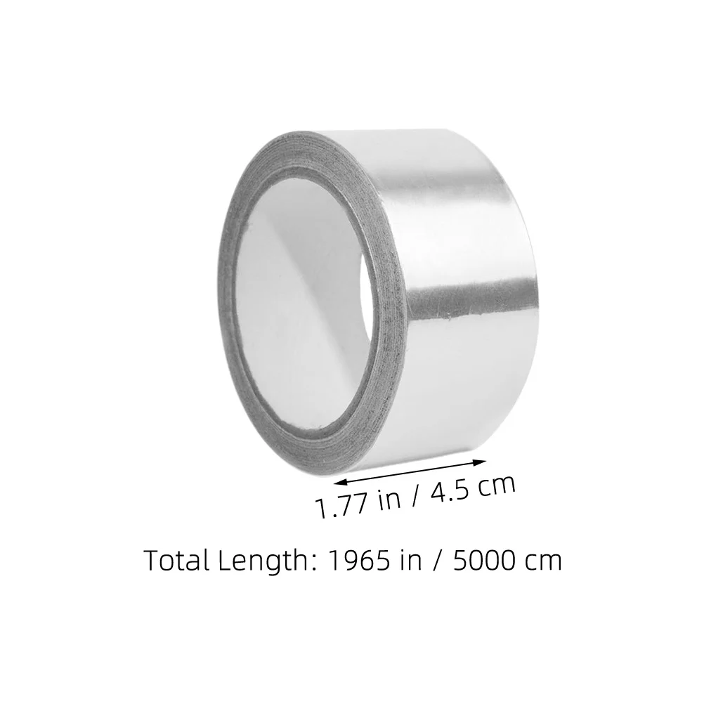 1 Roll Aluminum Foil Tape Thick Adhesive High Temperature Resistant Aluminum Tape for Ductwork Hvac Electrical Insulation