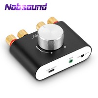 Nobsound Mini Bluetooth 5.0 TPA3116 Digital Amplifier Hifi Stereo Audio Receiver Power Amp 50W+50W Car Sound Amplifiers