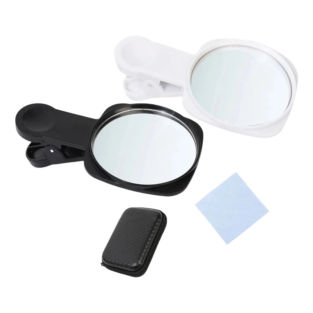 

1pc Wide Angle Phone Rear Camera Photography Selfie Mirror Clip Set Includes Dustproof Cloth and Compact Storage Case Gift
