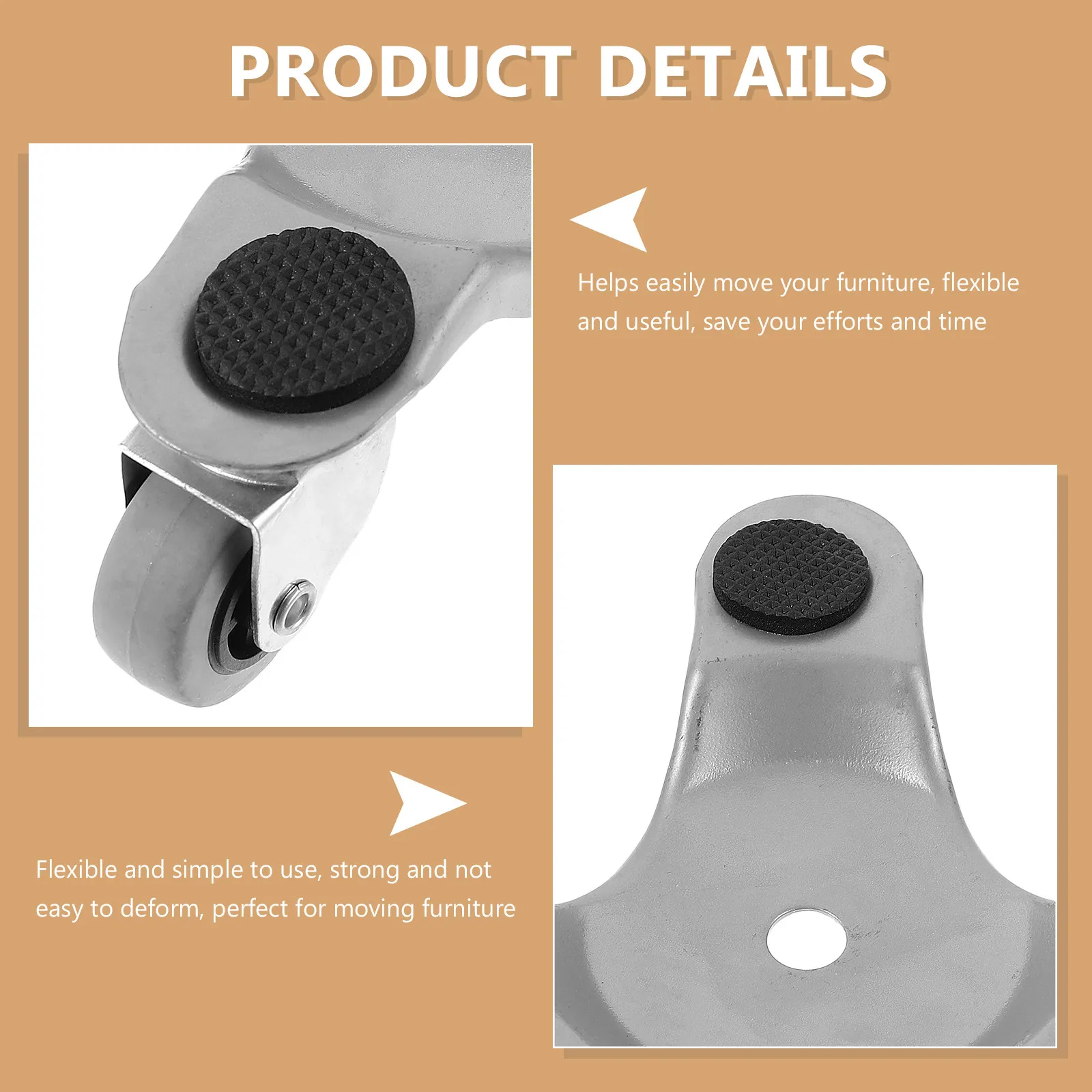 Furniture Mover 3 Wheels Strong Moving Dolly for Cabinet Table Furniture Moving Tool Wheel Mover Smooth Roll Reliable