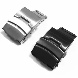 Steel High quality 16mm 18mm 20mm 22mm Fold Safety Clasp buckle Deployment ClaspSuitable Suitable for Rolex Casio Omega Armani