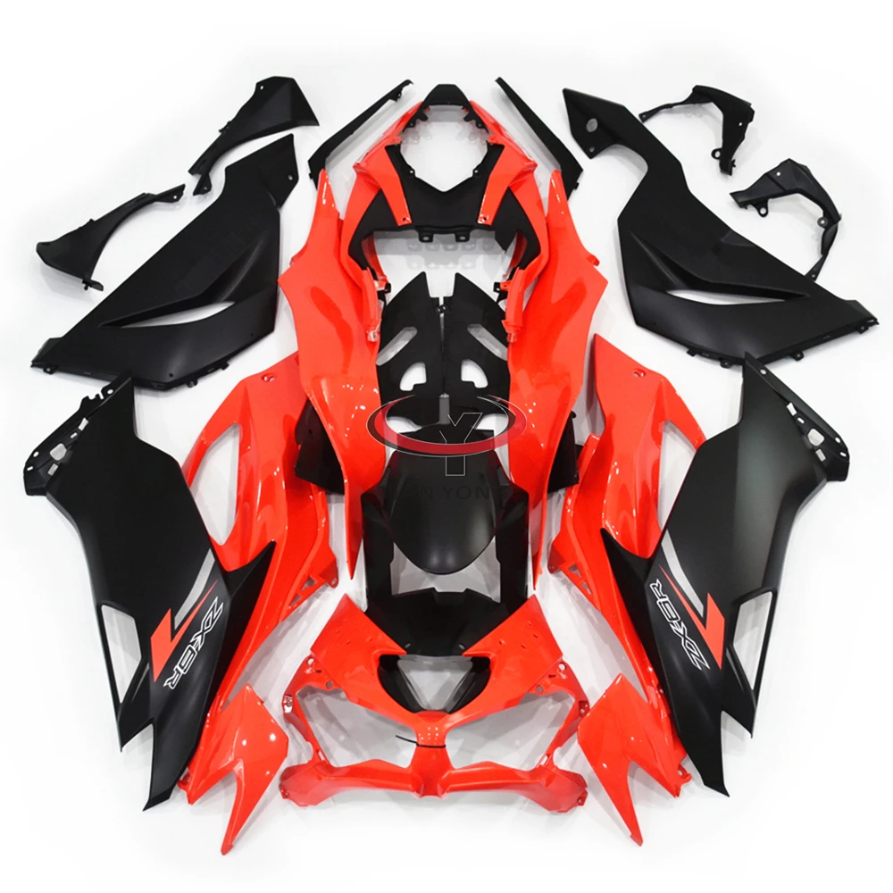 Matte black print and glossy red For Kawasaki ZX6R 636 2019-2020-2021-2022-2023 Injection Cowling Bodywork Full Fairing Kit