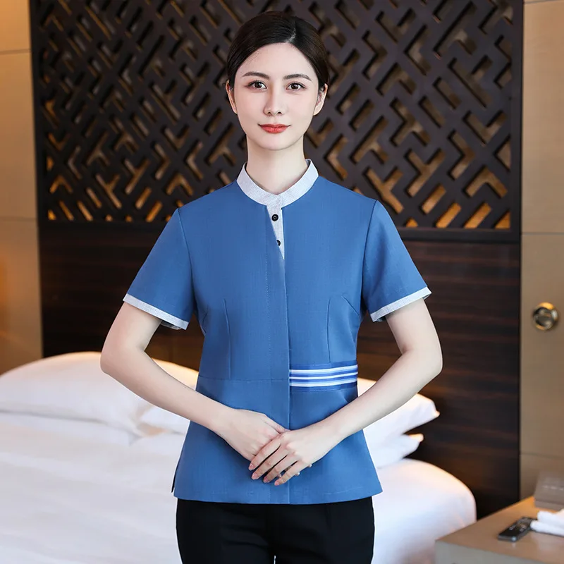 

Property Cleaning Work Short Sleeve Women's Hotel Room Clothing Housekeeping Aunt Cleaner PA Uniform Summer Clothes