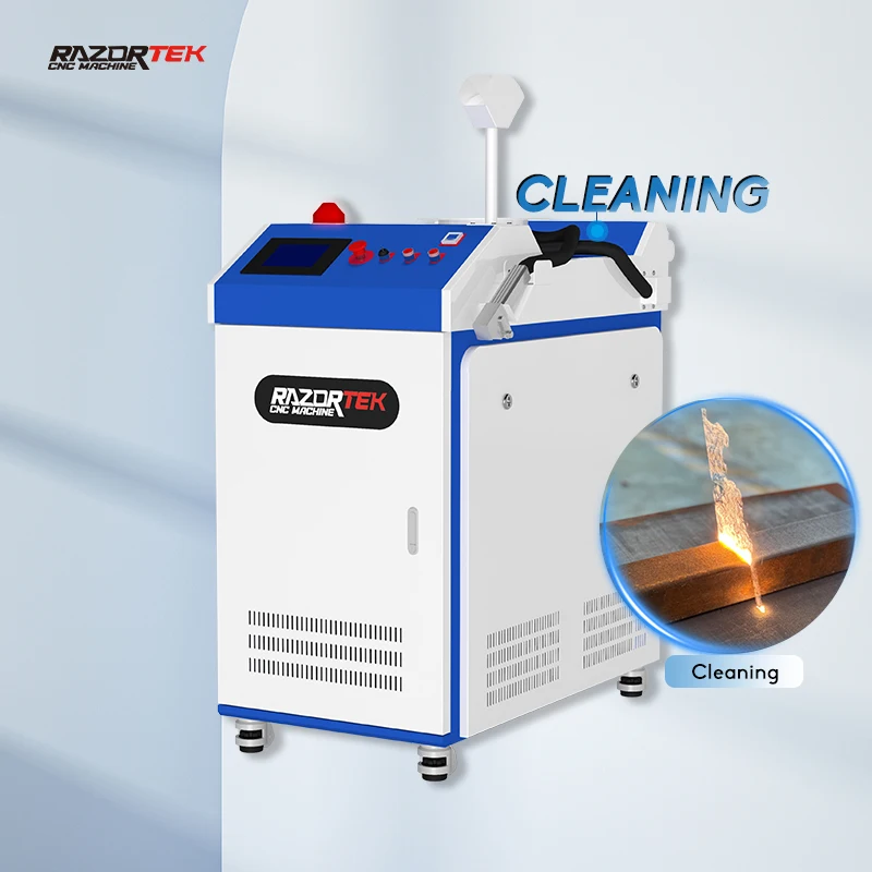 Razortek 1200w 1500w 2000w 3000w laser cleaning machine fiber rust removal for rusty metal