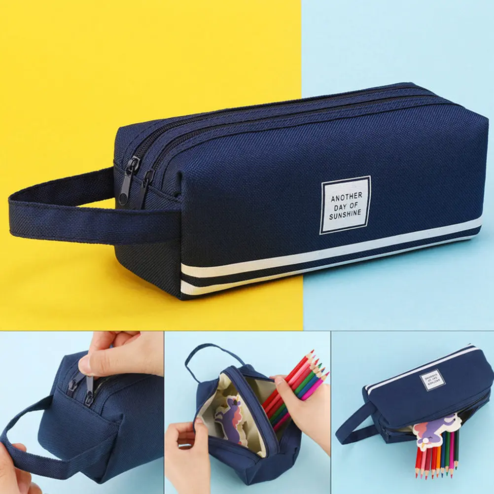 estojo-de-lapis-em-lona-azul-marinho-dupla-camada-grande-capacidade-caixa-para-material-escolar-organizador-de-maquiagem-para-viagem