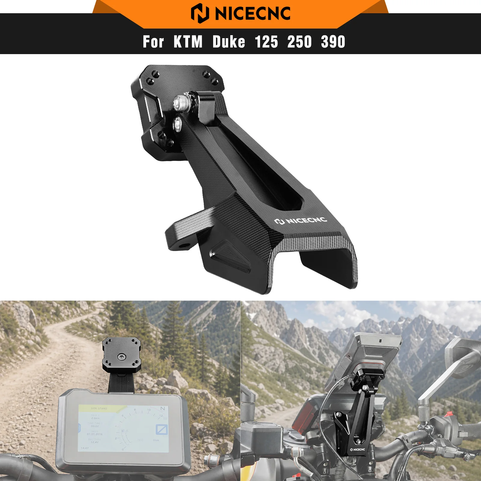 For KTM Duke 125 250 390 2024-2026 Adjustable AMPS Device Mount GPS Phone Holders Garmin Zumo XT2 390Duke 250Duke 125Duke 2025