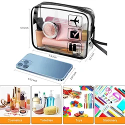 Borsa per cosmetici da bagno in PVC trasparente impermeabile Custodia per trucco da donna Cerniera da viaggio Trucco Organizzatore di bellezza Kit di stoccaggio da toilette per il lavaggio