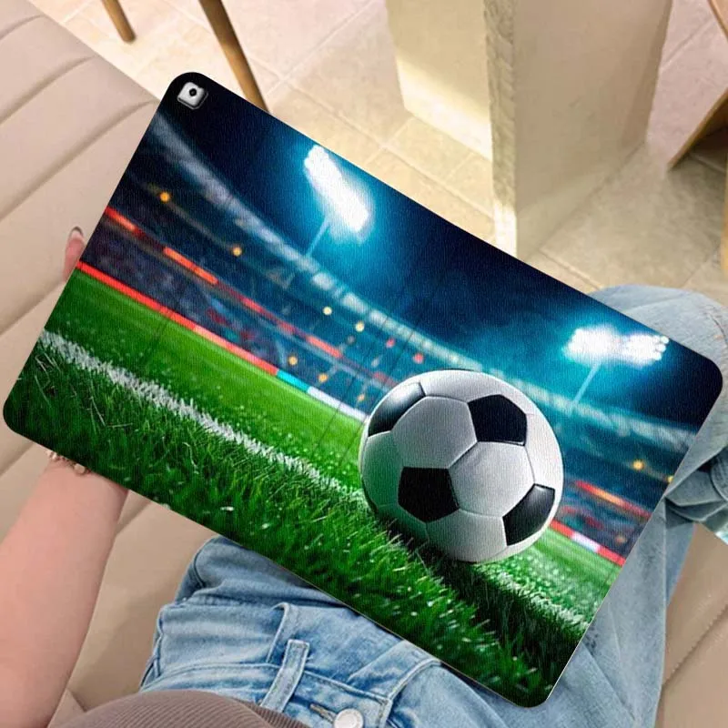 

Soccer Field Stadium Light For iPad Pro Air Mini 2 3 4 5 6 7 6th 7th 10th 11th 10.2 9.7 10.5 11 Foldable Tablet Case Gift