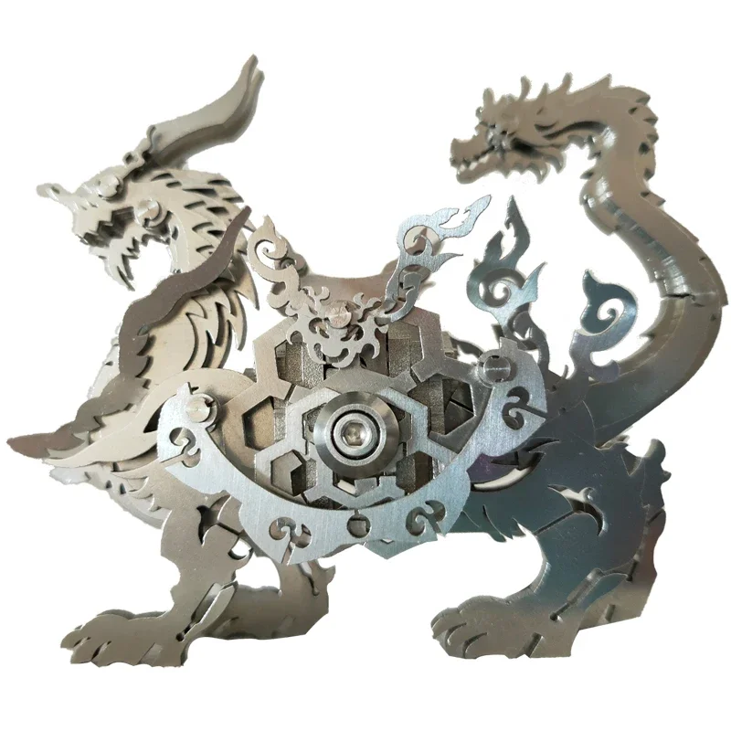 3D Mechanical Xuanwu Model Kit Metal Puzzle Ancient Divine Beast Models DIY Assembly Animals Toy for Adults Teens -66PCS